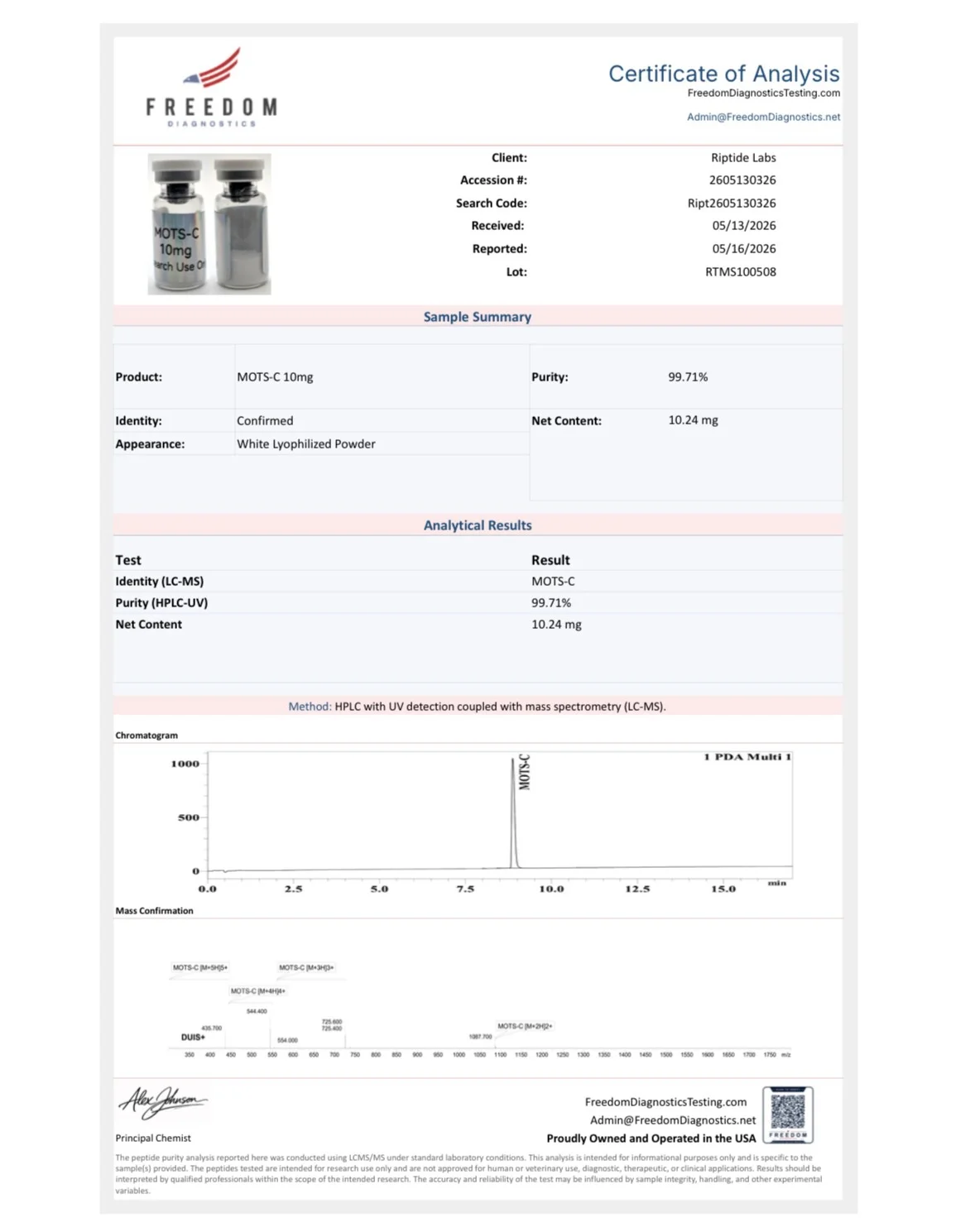 MOTS-C 10mg (1) MOTS-C 10mg