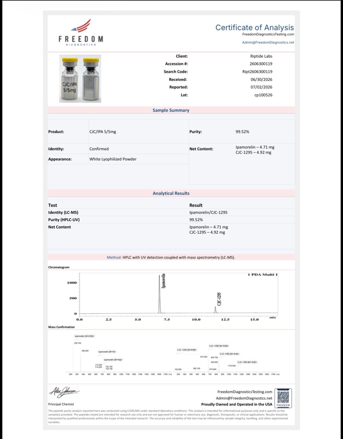 Screenshot CJC-1295/IPA NO DAC 5/5mg