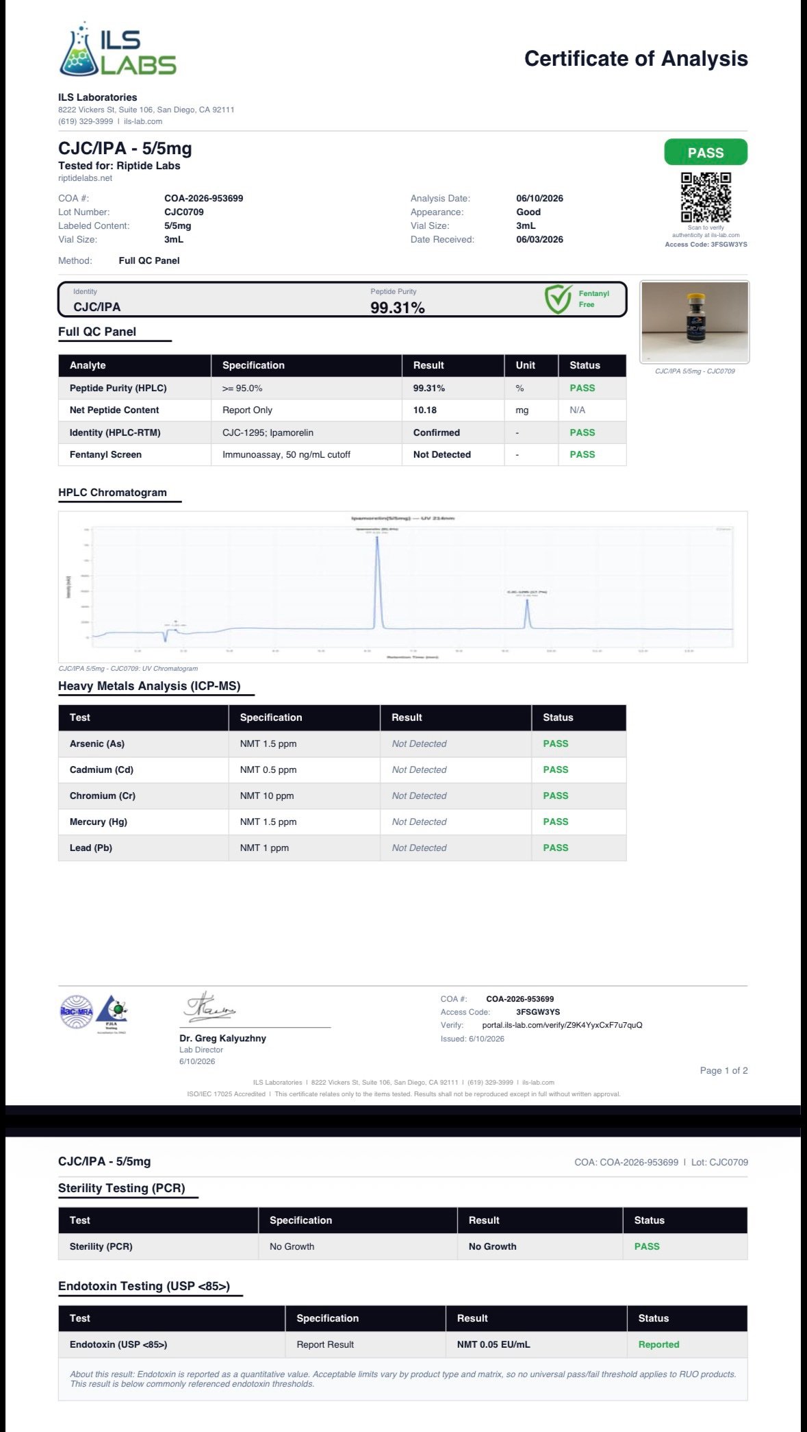 Screenshot CJC-1295/IPA NO DAC 5/5mg